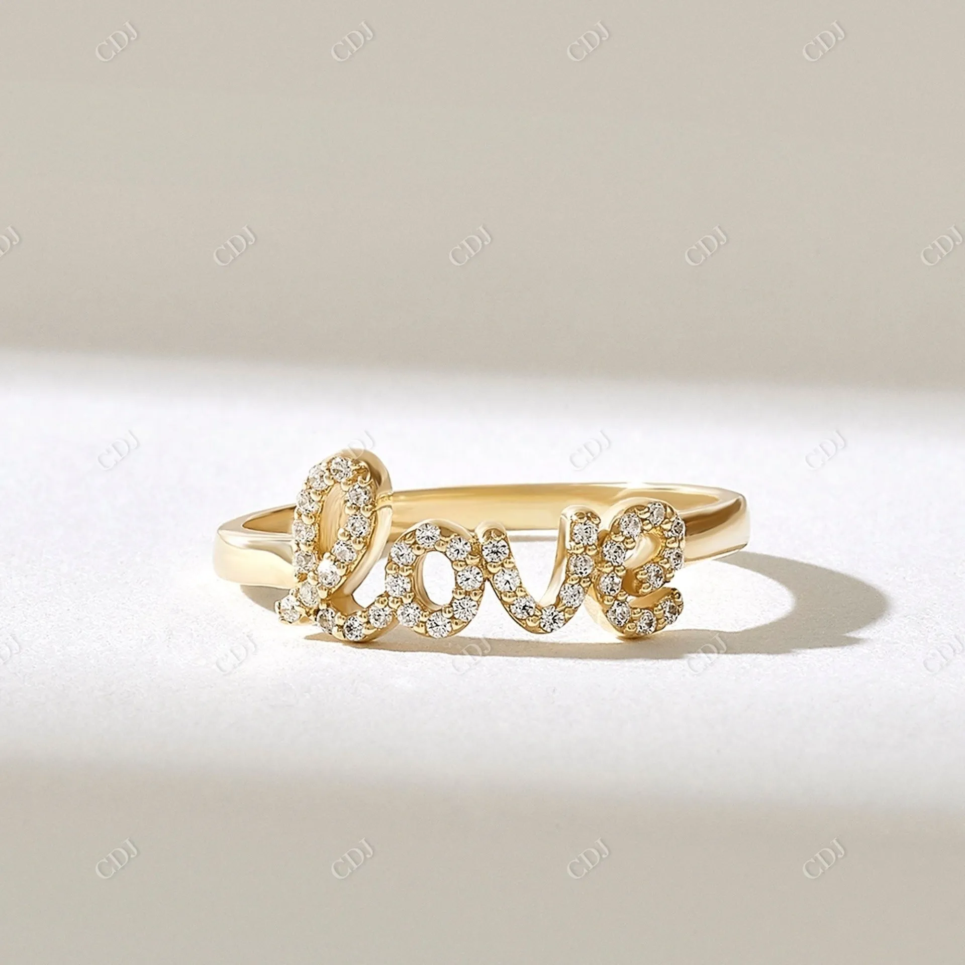 0.15CTW Natural Diamond Love Ring