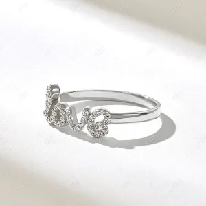 0.15CTW Natural Diamond Love Ring