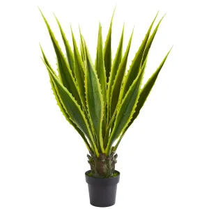 42" Artificial Agave Plant - Low Maintenance, Life-Like & Vibrant Silk Plants For Busy People.