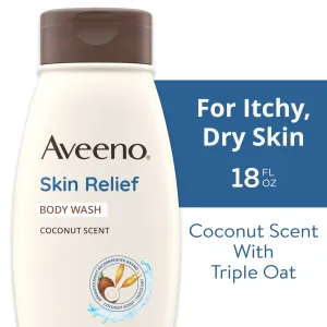 Aveeno Skin Relief Oat Body Wash with Coconut Scent, 18 fl. oz