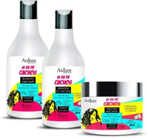 Coconut Collagen Vit. E Keratin #EuDeCachos Wahy Curly Hair Kit 3x500 - Anjore