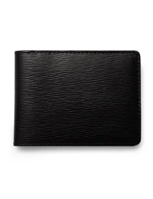 David August Luxury Genuine Épi Leather Bi-Fold Wallet