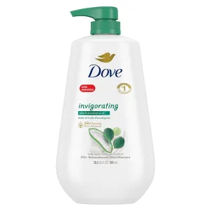 Dove Invigorating Long Lasting Gentle Body Wash, Aloe and Eucalyptus, 30.6 fl oz