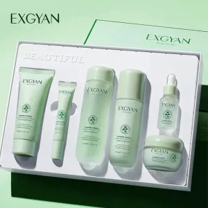 Exgyan Centella Asiatica Polypeptide Skin Care Set Moisturizing Oil-controlling Face Serum Cream Ascorbic Acid Essence