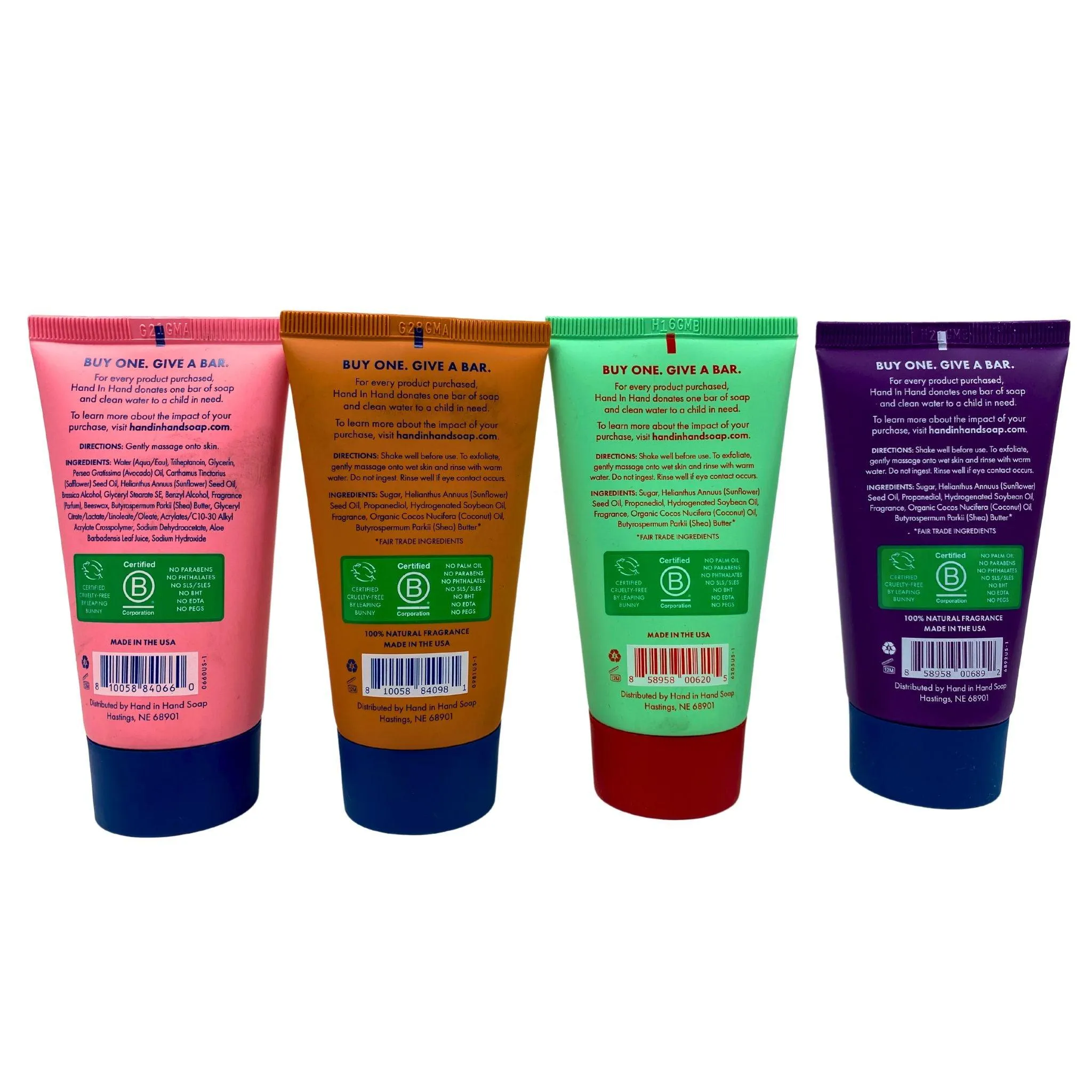 Hand In Hand Mix Assorted Scents Sugar Scrub & Hand Cream 2OZ (60 Pcs Lot)