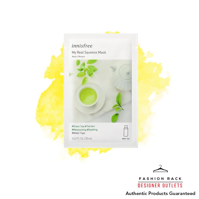 Innisfree My Real Squeeze Mask Set Green Tea 20ml (20 Sheets)