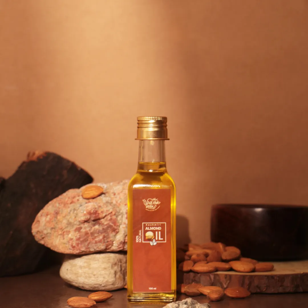 Kashmiri Almond Oil I 100ml I Wood Pressed, Unrefined Kashmiri Badam ka Tel