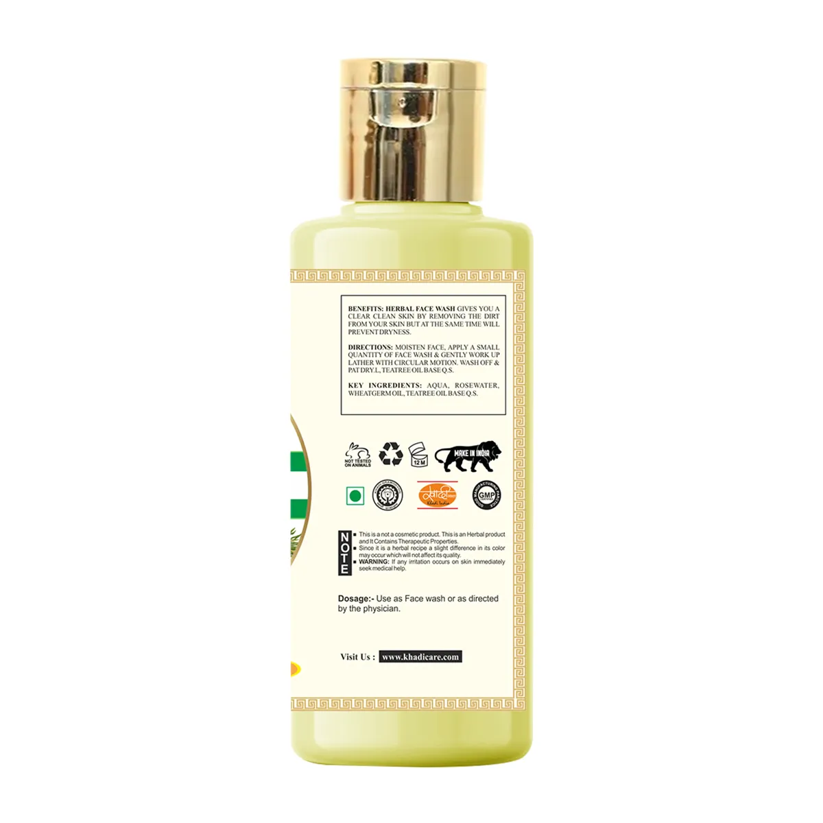 Khadi Care Herbal Face Wash - Pack of 2 - Each 210ml