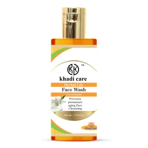 Khadi Care Herbal Lily Face Wash  -Pack of 2 - Each 210 ml