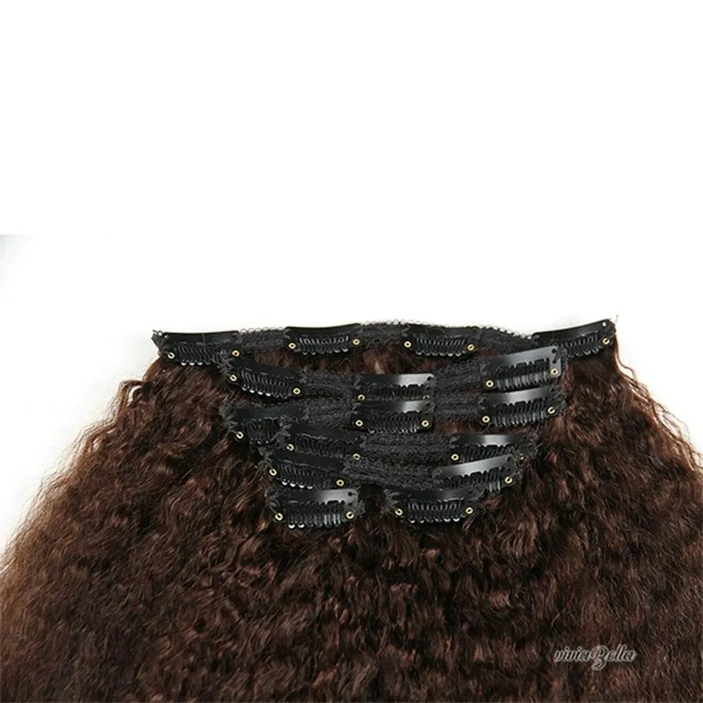 Kinky Straight Clip-In Virgin Human Hair Extensions