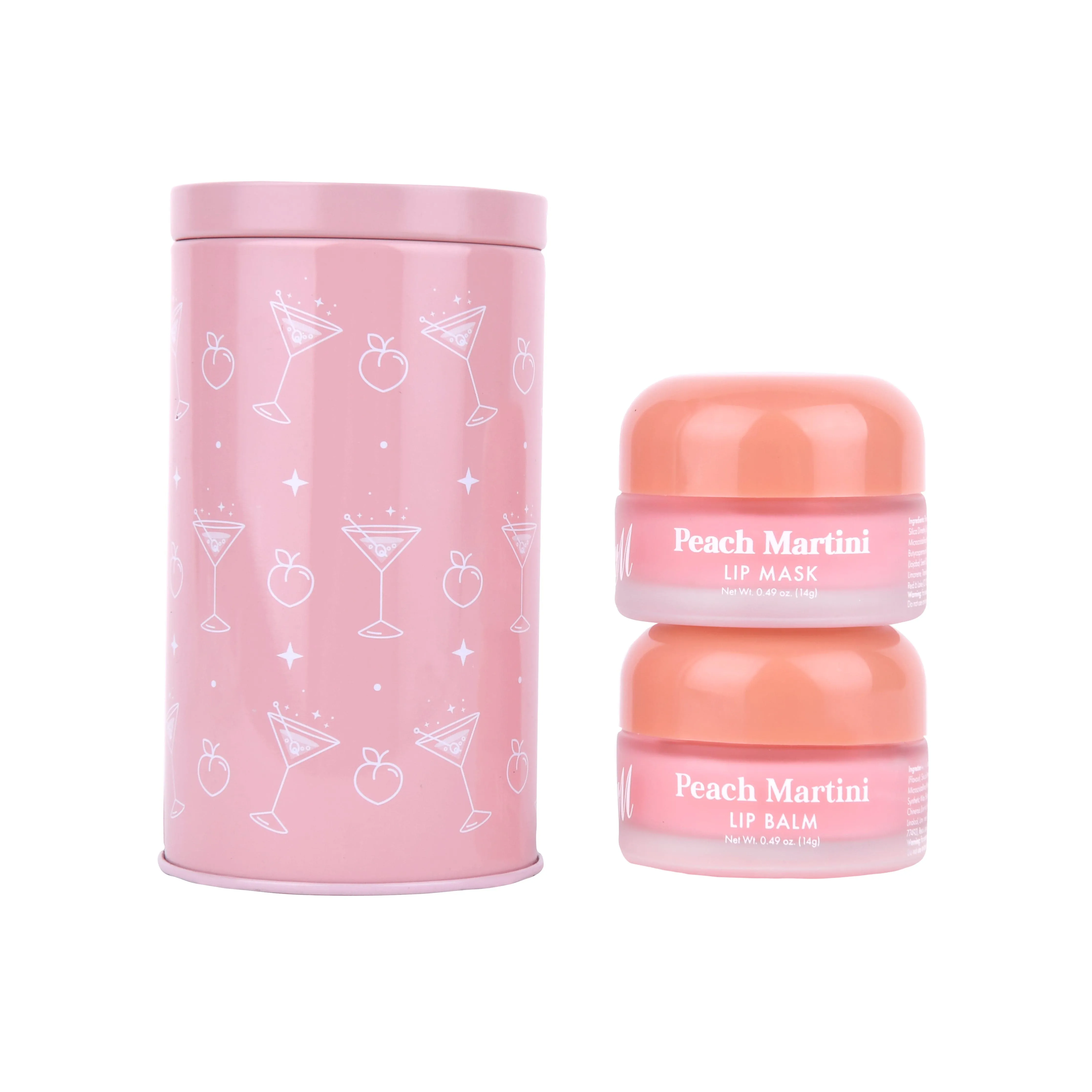 Lip Care Duo in Tin | Peach Martini