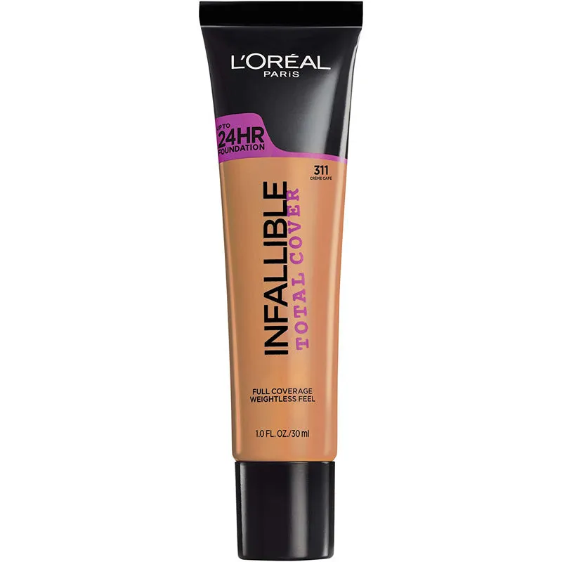 L'OREAL - Infallible Total Cover Foundation, Creme Cafe - 1 fl. oz. (30 ml)