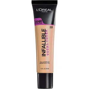 L'OREAL - Infallible Total Cover Foundation, Sun Beige - 1 fl. oz. (30 ml)