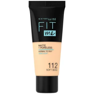 Maybelline New York Fit Me Mattepless 112 Soft Beige Foundation 10 Tab