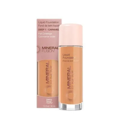 New - Mineral Fusion Age-Defying Liquid Foundation - Deep 1 - Caramel - 1.0 fl oz