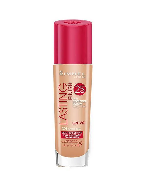 Rimmel London Lasting Finish 25HR Full Coverage Foundation 201 Classic Beige