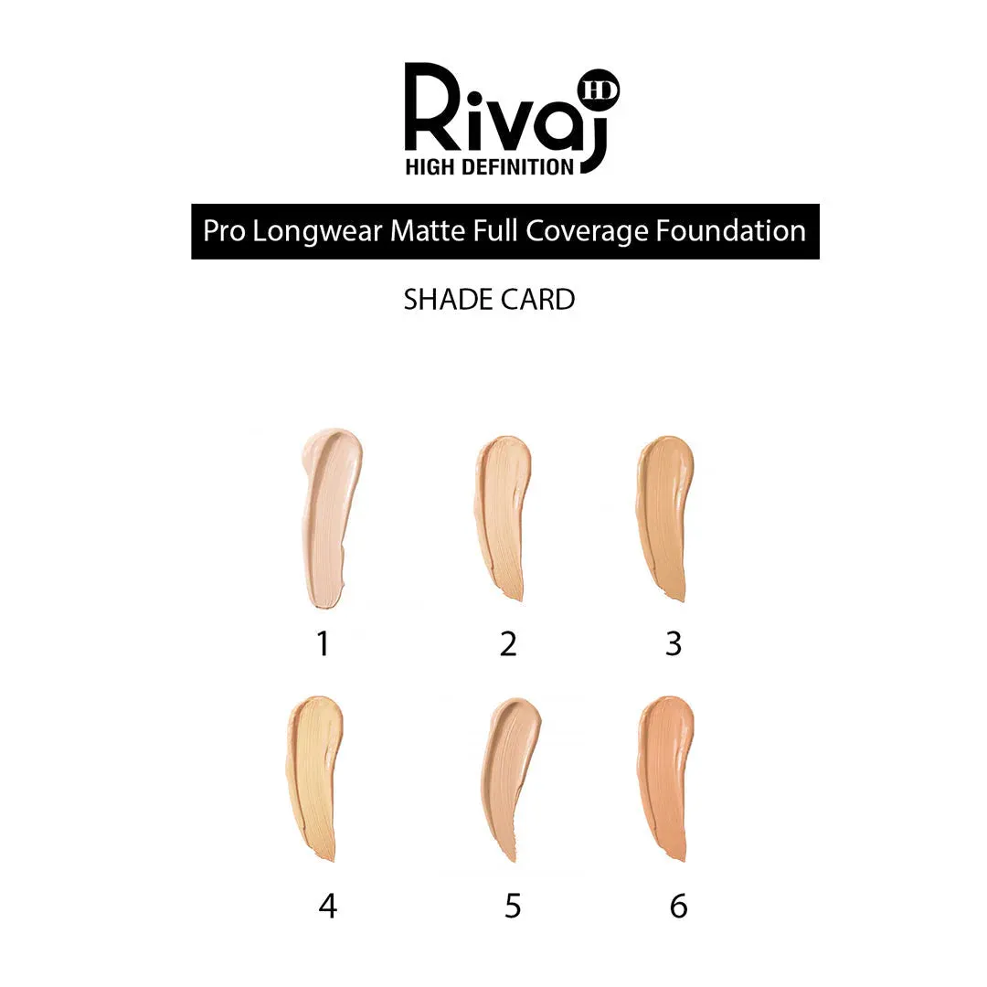 Rivaj HD Pro Longwear Matte Full Coverage Foundation