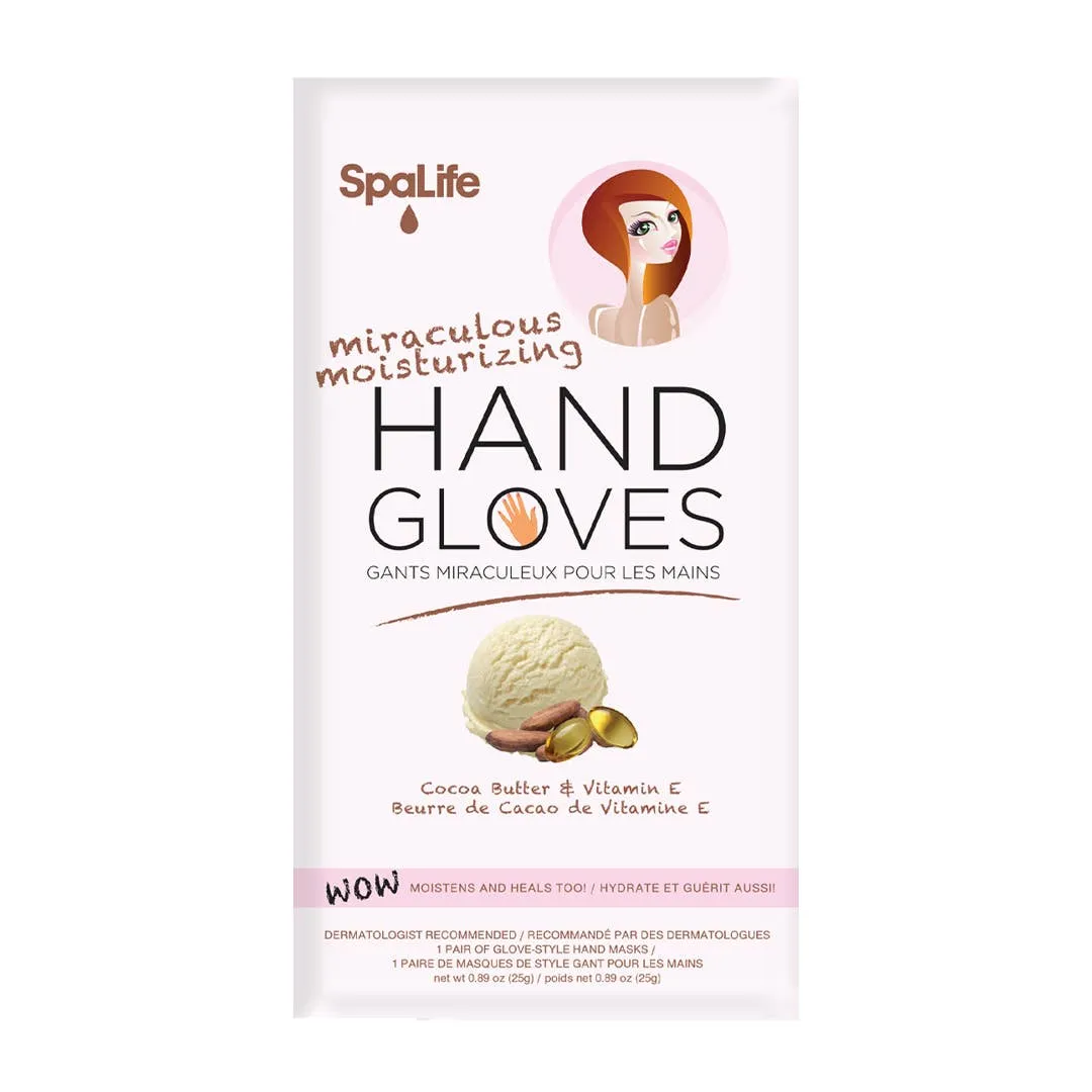 Spa Life Moisturizing Cocoa Butter And Vitamin E Infused Hand Gloves