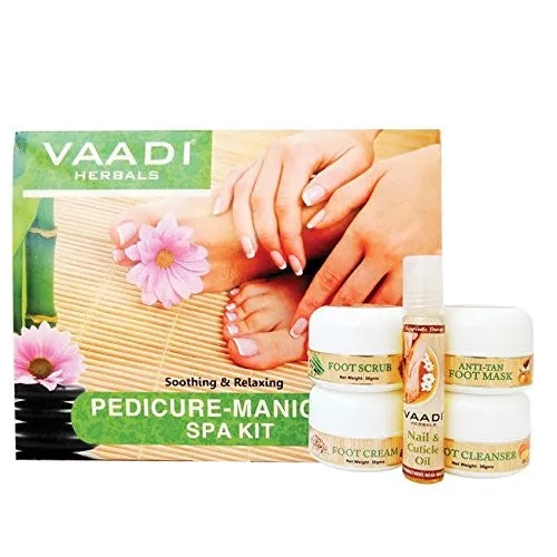 Vaadi Herbals Soothing and Refreshing Pedicure Manicure Spa Kit, 135g